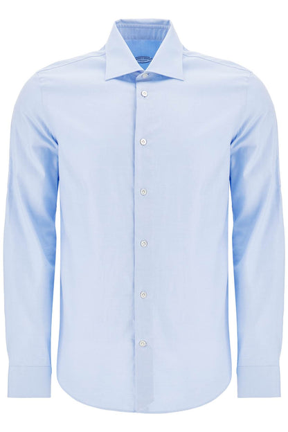 Slim Fit Twill Shirt For Men  - Light Blue