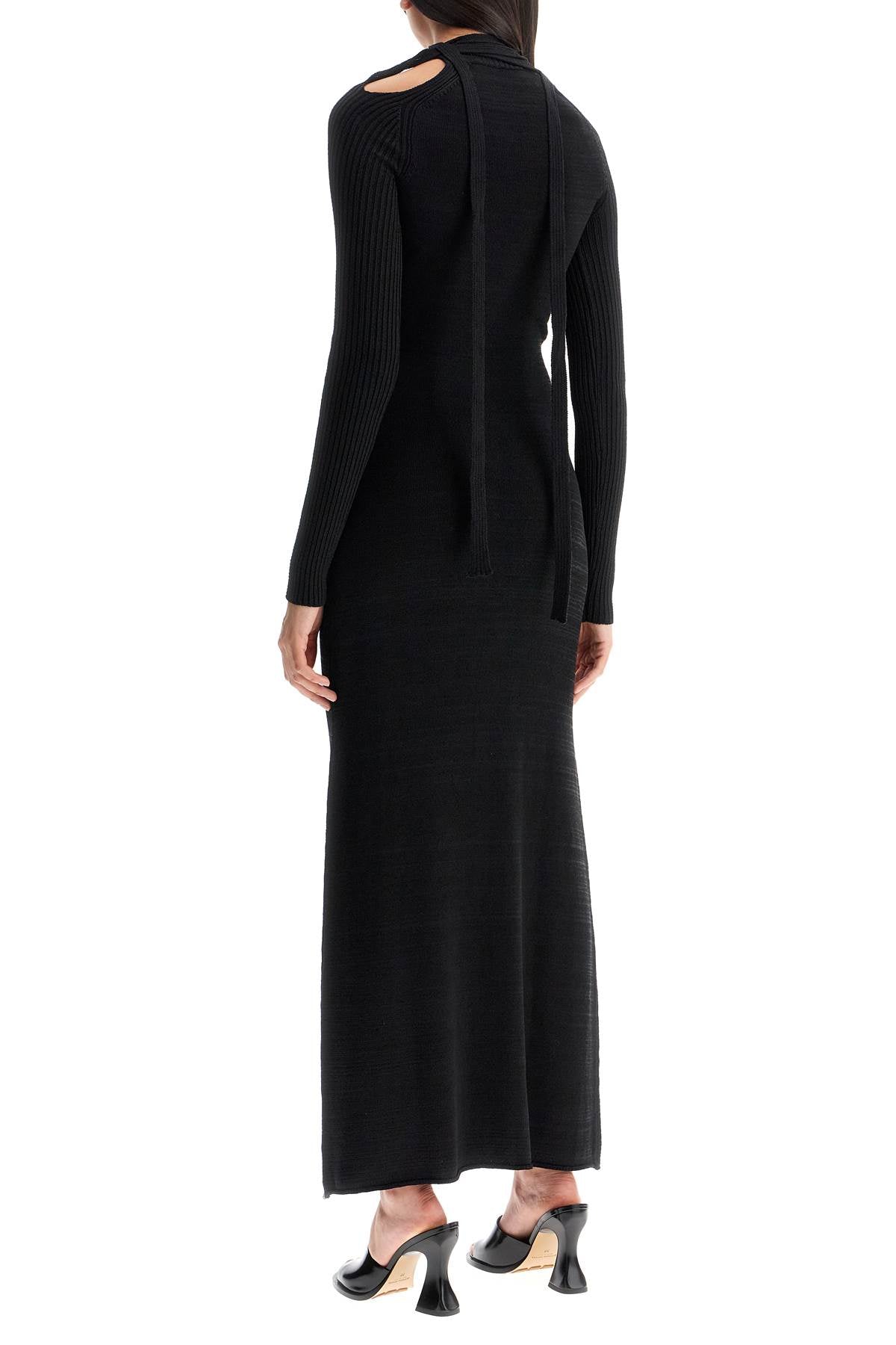 Maxi Knit Dress In Italian  - Black