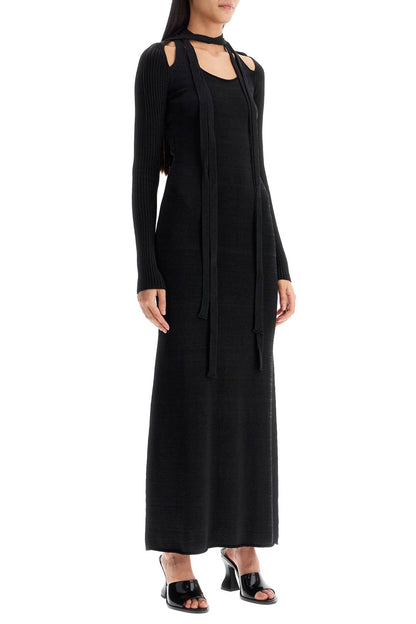 Maxi Knit Dress In Italian  - Black