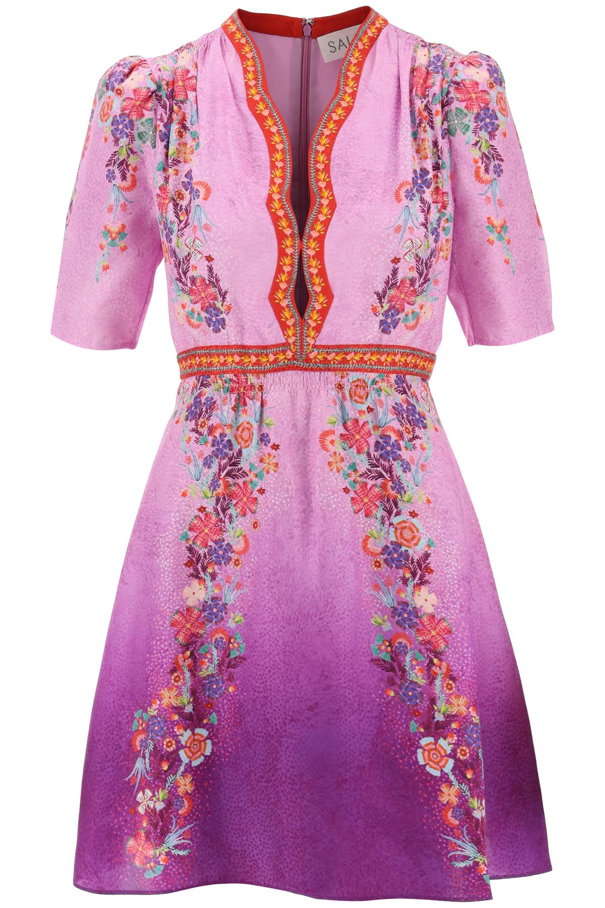 "silk Mini Dress Tabith  - Purple