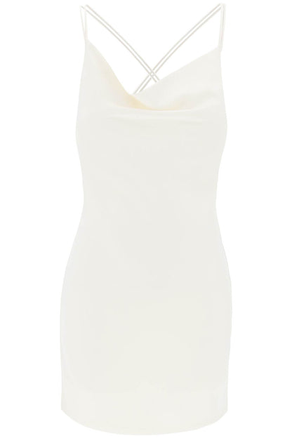 Satin Mini Slip Dress For A  - White