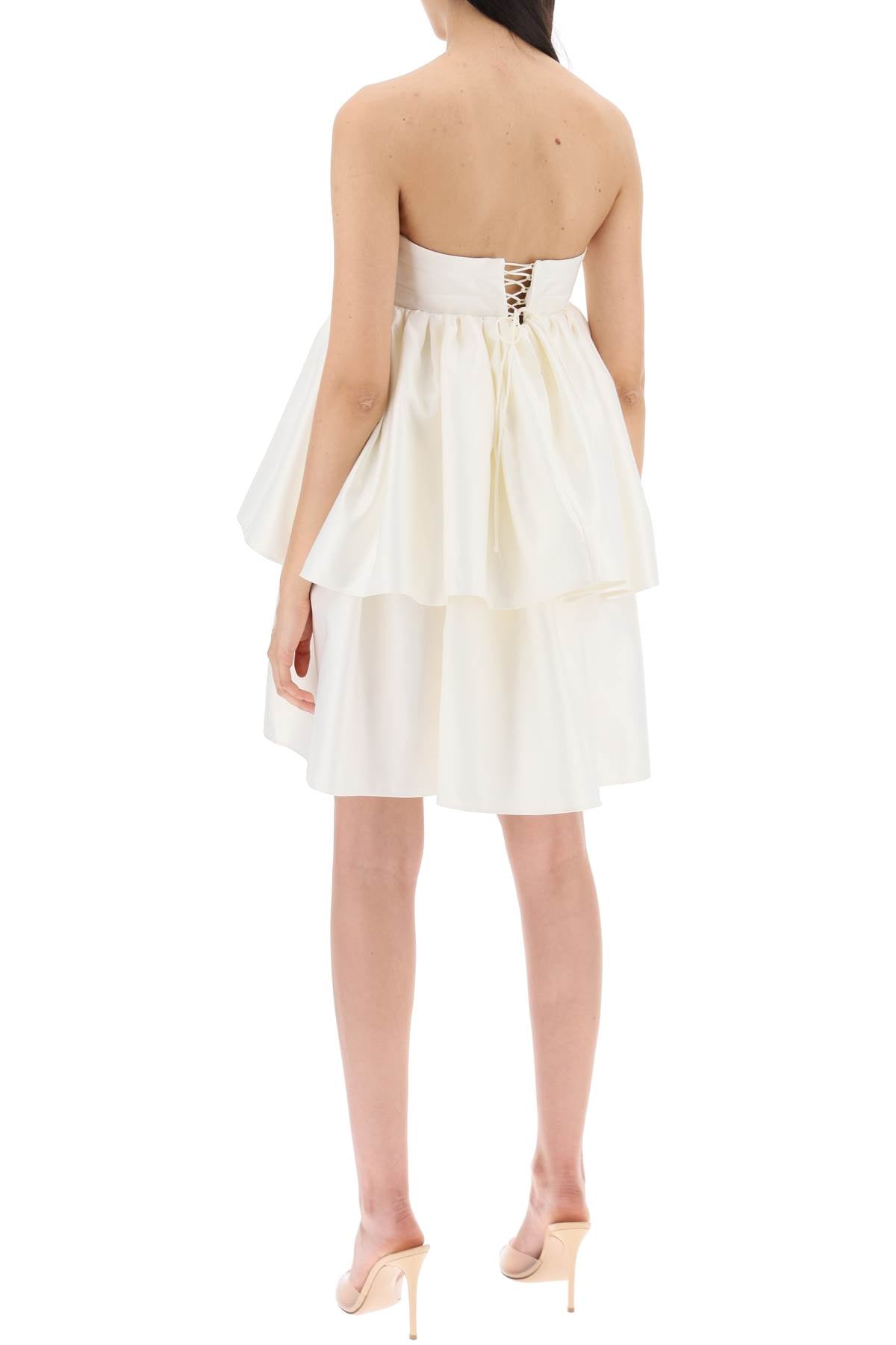 Responsible Ruffled Midi Dress  - White