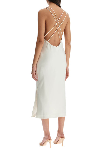 Satin Slip Dress For Elegant  - White