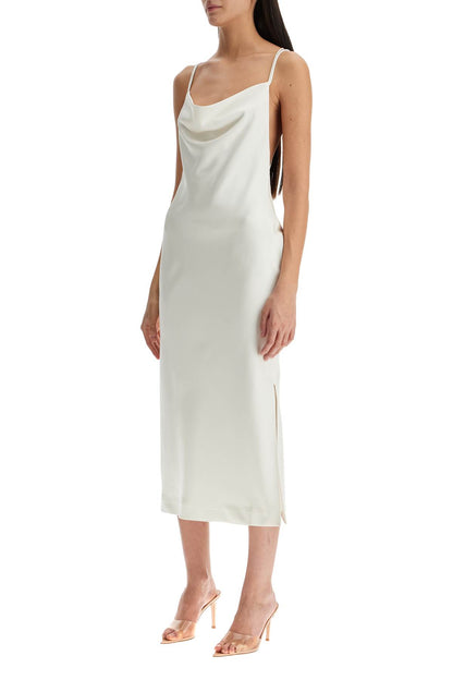 Satin Slip Dress For Elegant  - White