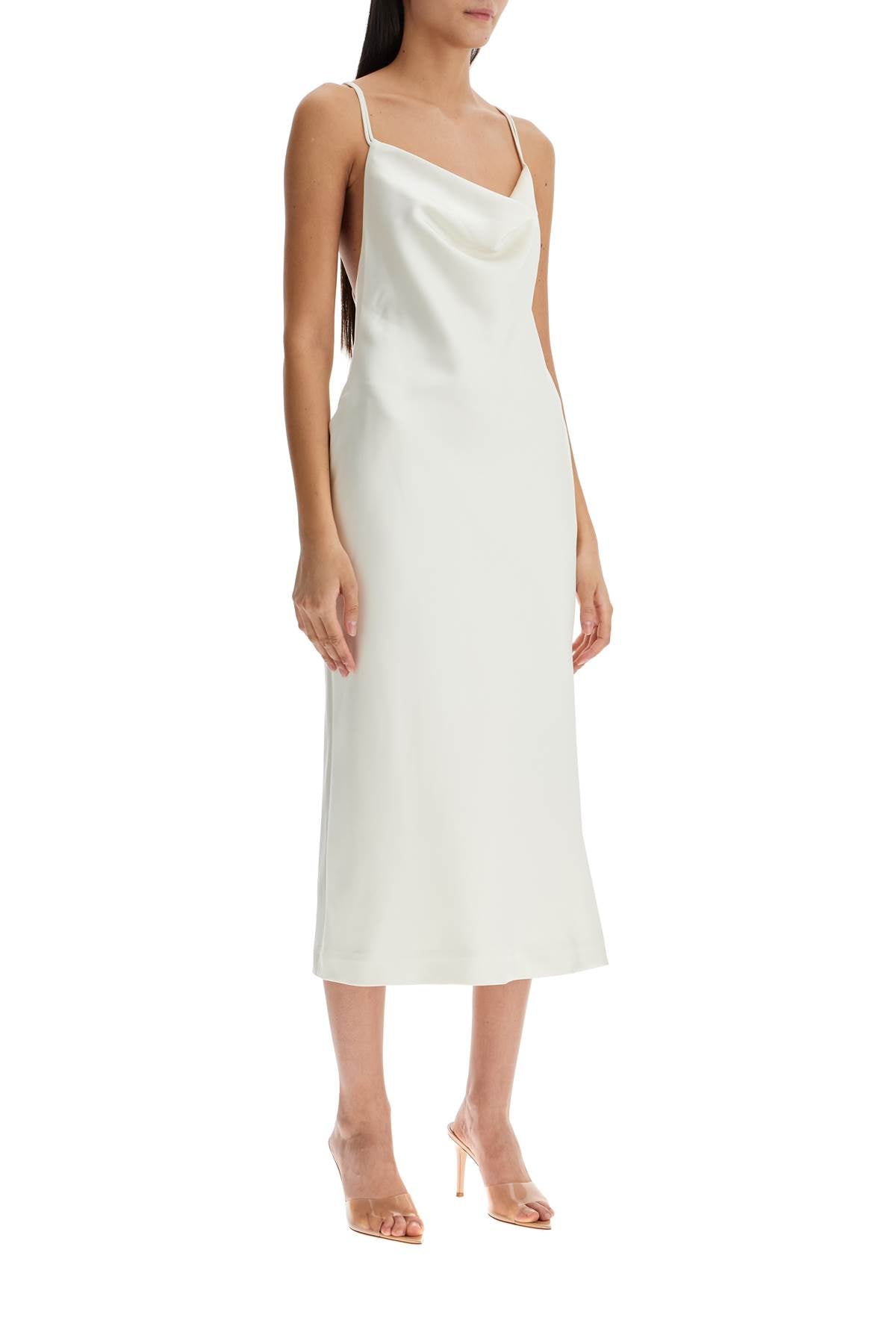 Satin Slip Dress For Elegant  - White