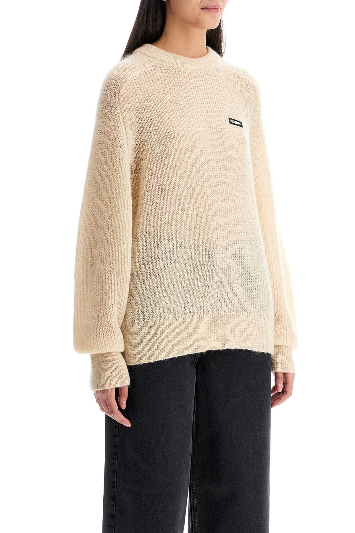 Mohair Blend Pullover Sweater  - Neutro