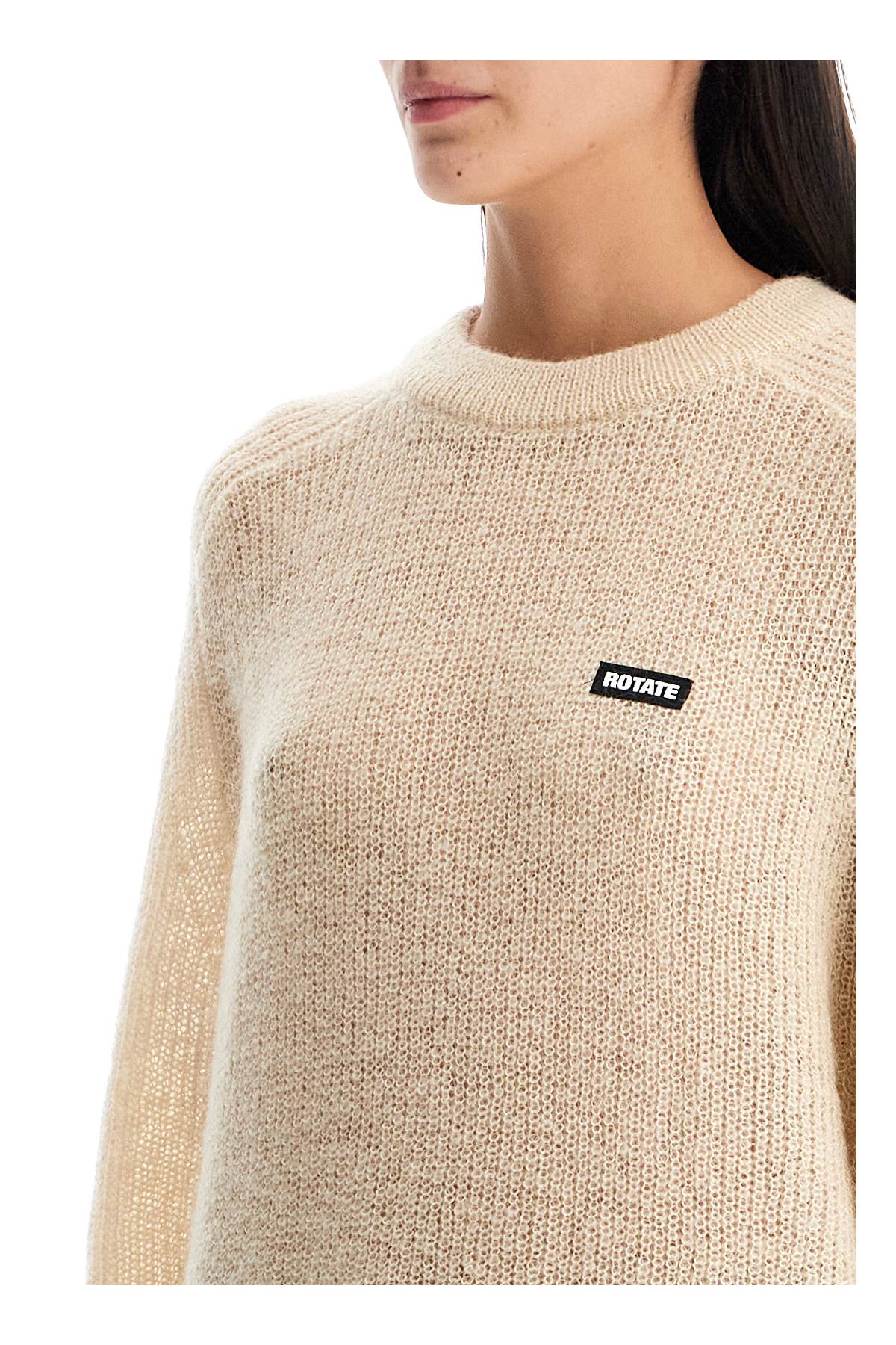 Mohair Blend Pullover Sweater  - Neutro