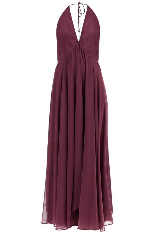 Long Chiffon Dress For Women  - Purple