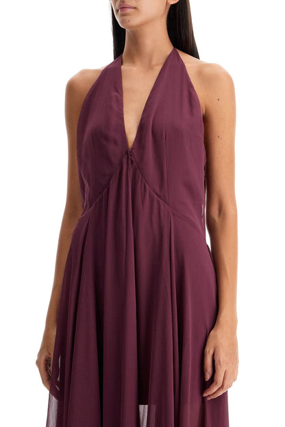 Long Chiffon Dress For Women  - Purple