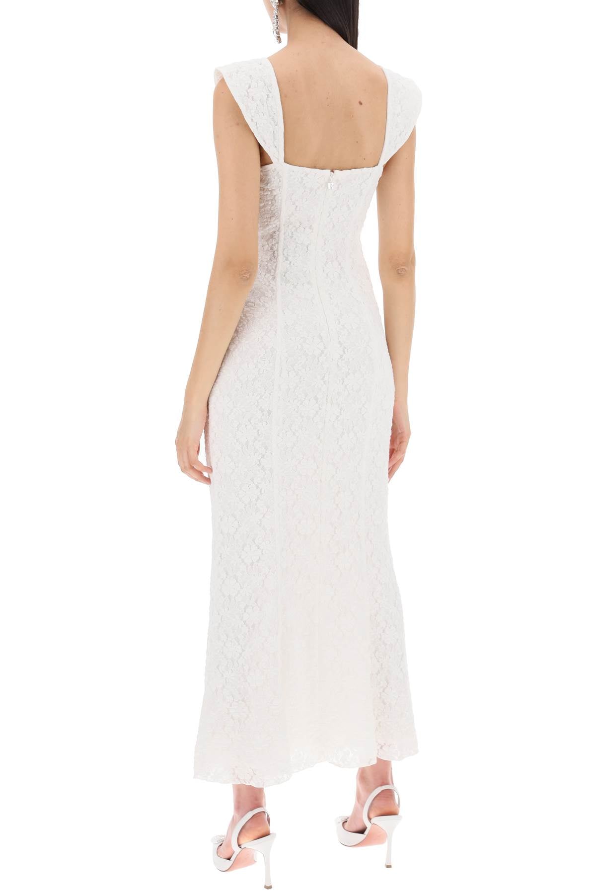 Maxi Lace Dress In Italian  - White