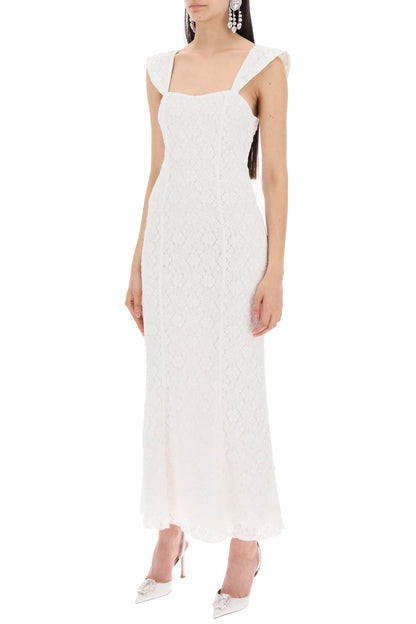 Maxi Lace Dress In Italian  - White