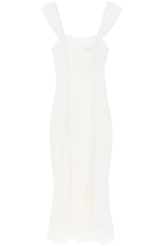 Maxi Lace Dress In Italian  - White