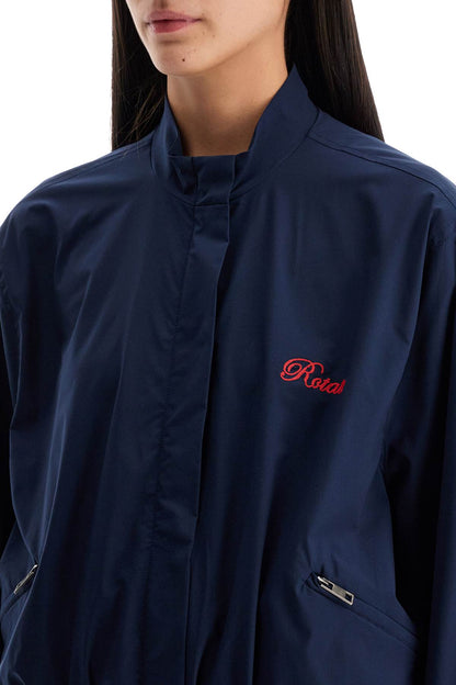 Embroidered Logo Blous  - Blue