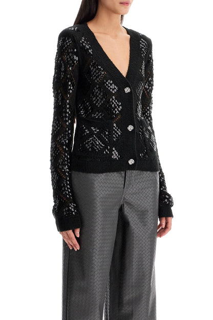 Perforated Cardigan With  - Black