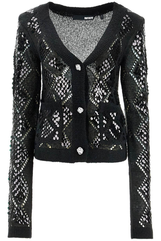 Perforated Cardigan With  - Black