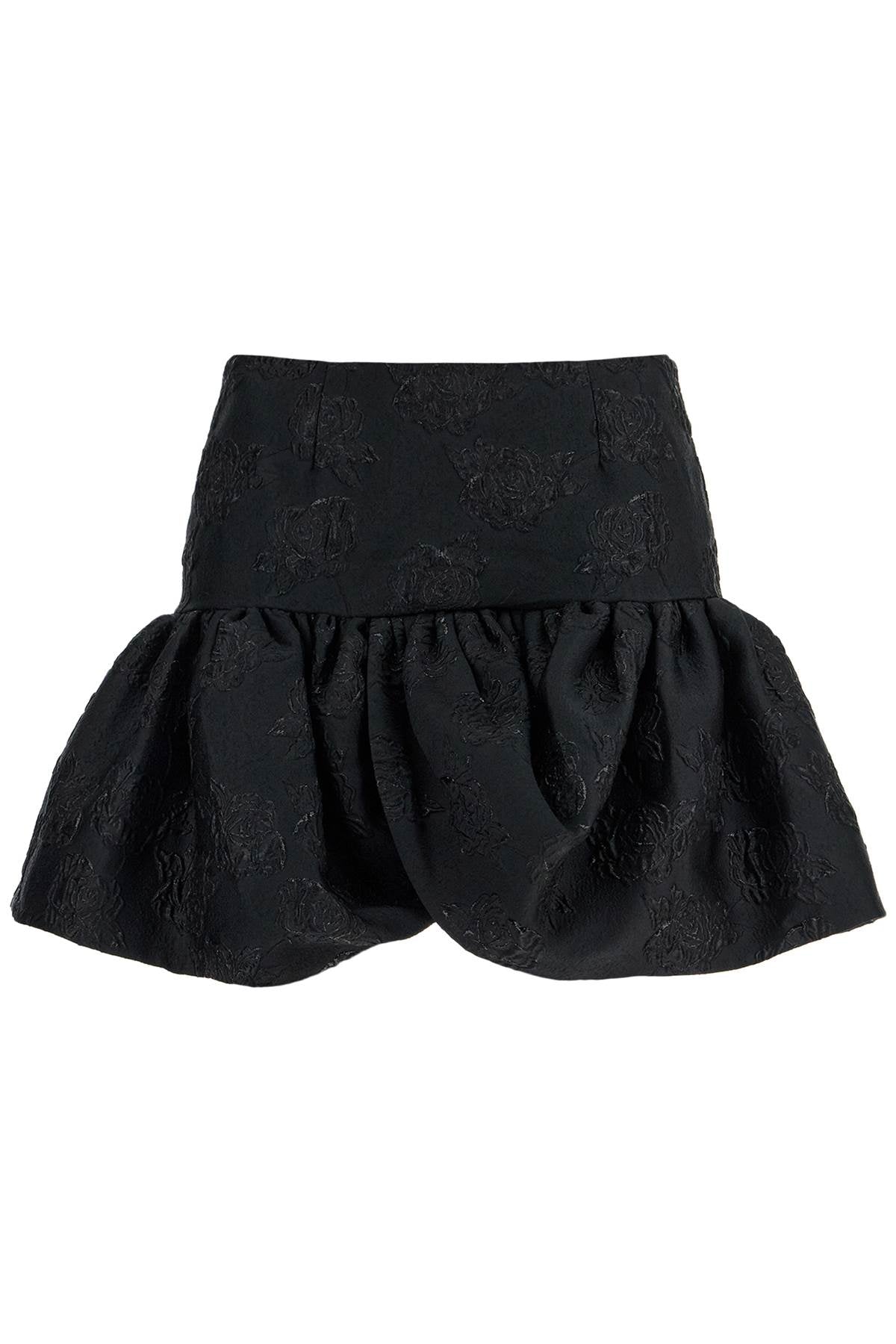 Jacquard Mini Skirt  - Black