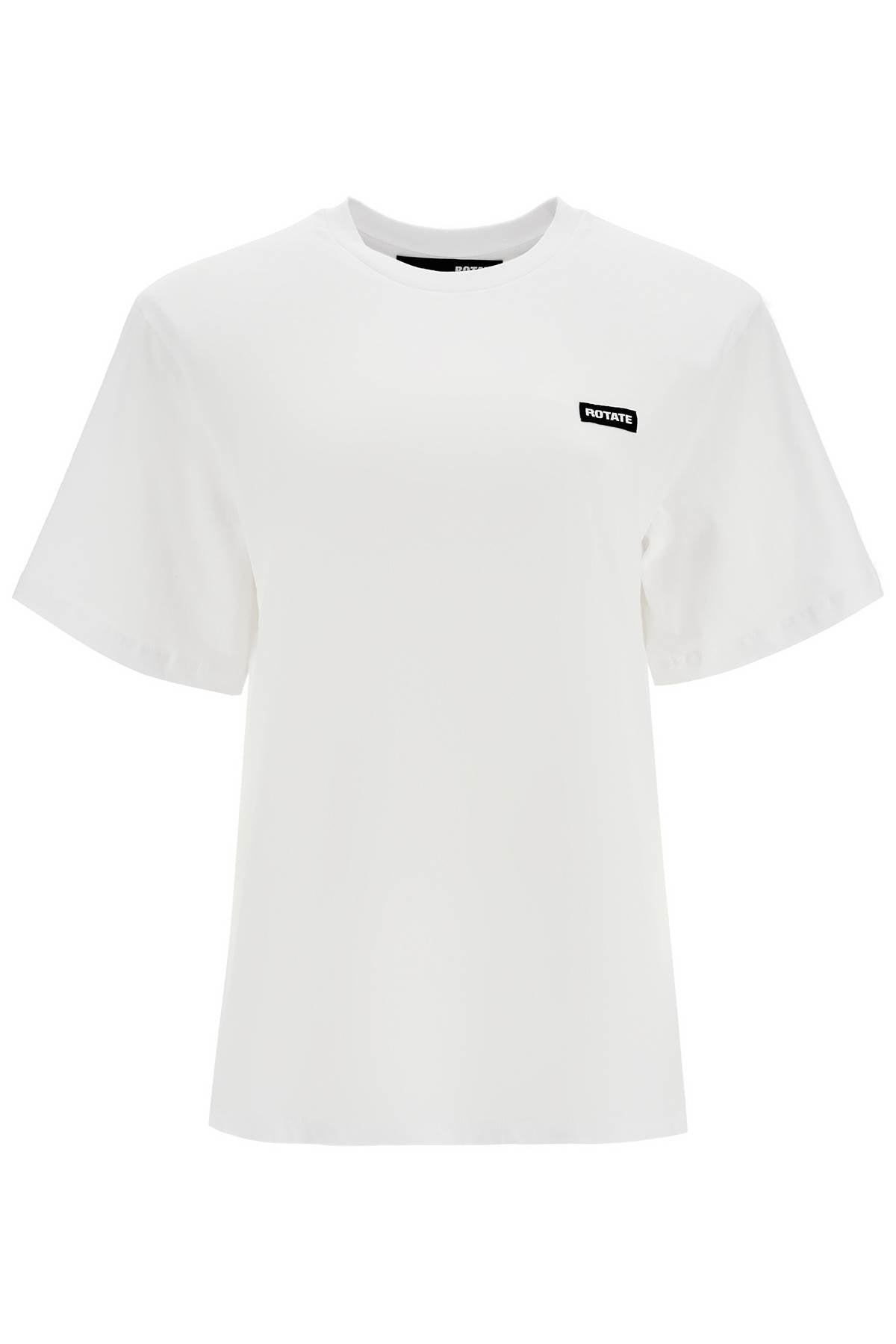 White Organic Cotton T-shirt With Wide Neck  - White