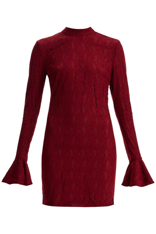 Short Lace Stretch Dress  - Red