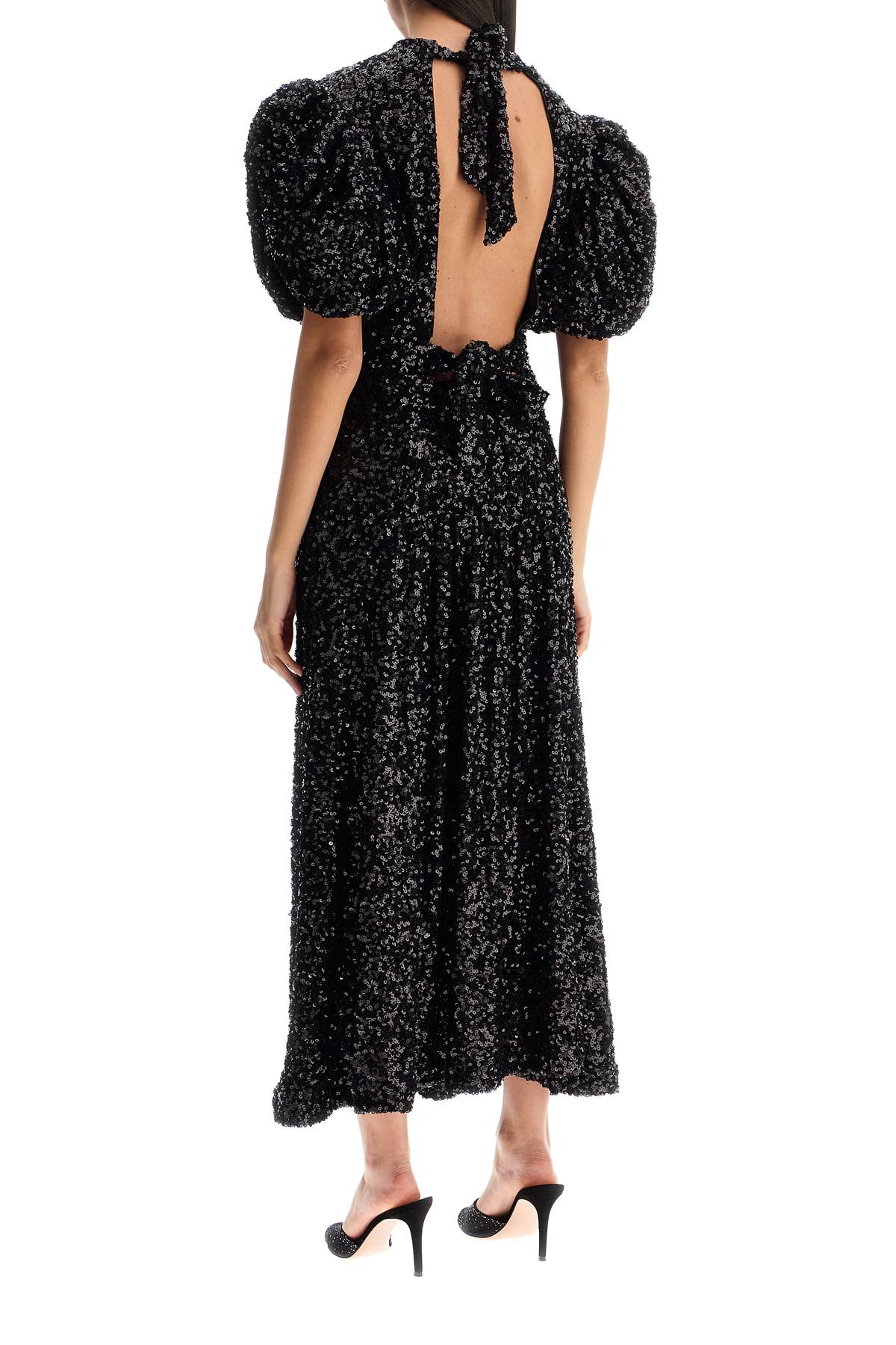 Midi Sequin Dress With  - Black