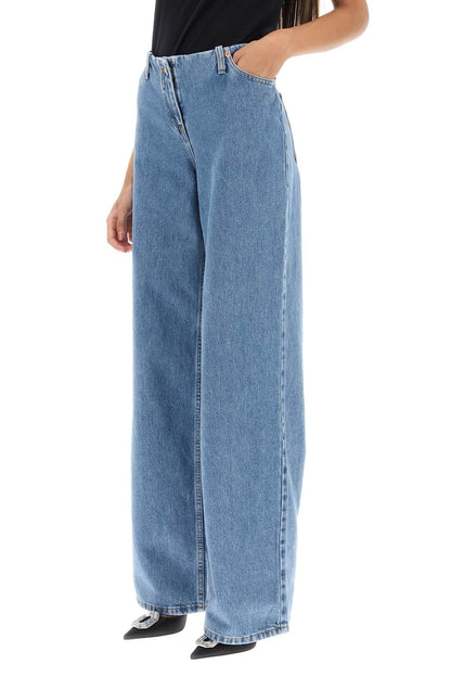 Low Waist Baggy Jeans  - Blu