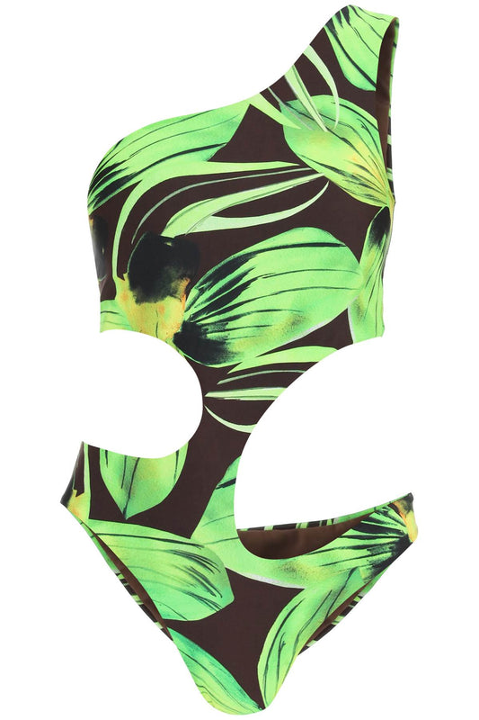 'carve' One-piece Swimsuit With Cut Outs  - Verde