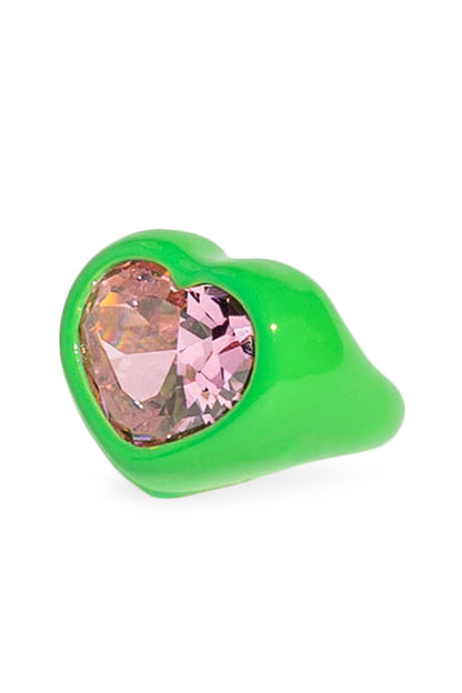 Lux Heart Ring  - Verde