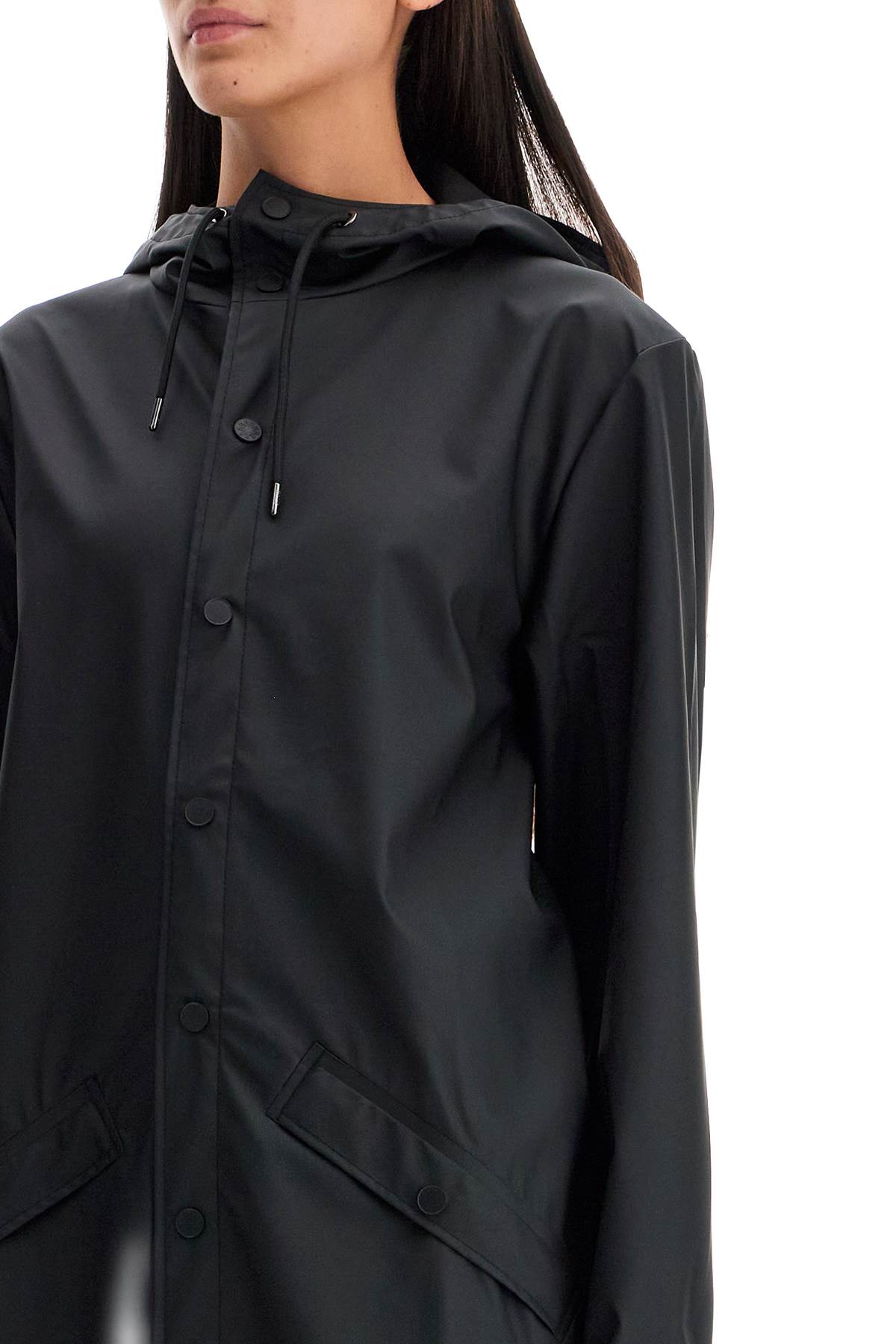 Unisex Long Rain Jacket  - Black