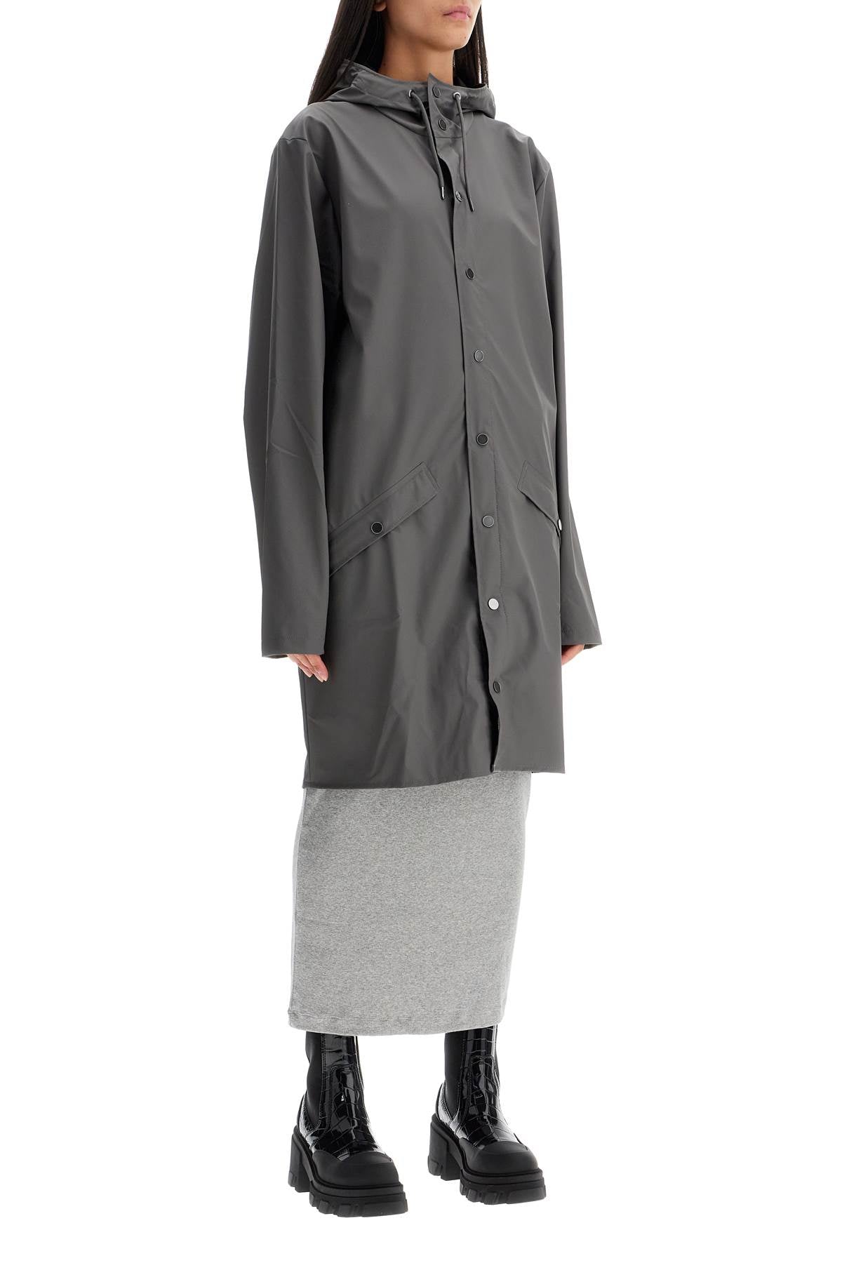 Unisex Long Rain Jacket  - Grey