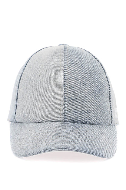 Denim Baseball Cap With Adjustable  - Blue