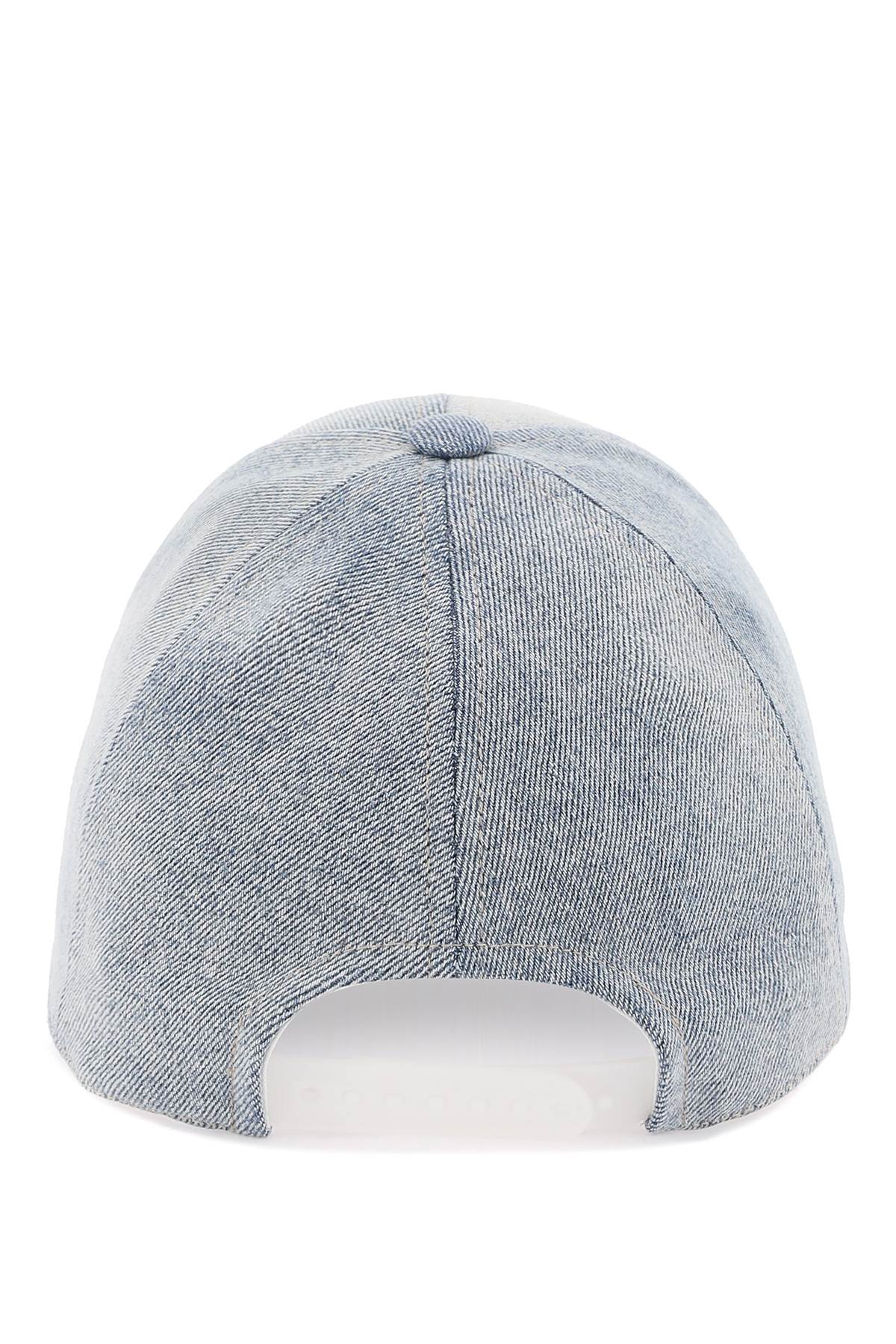 Denim Baseball Cap With Adjustable  - Blue