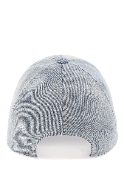 Denim Baseball Cap With Adjustable  - Blue