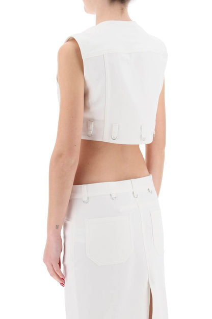 Multiflex Cropped Denim  - White