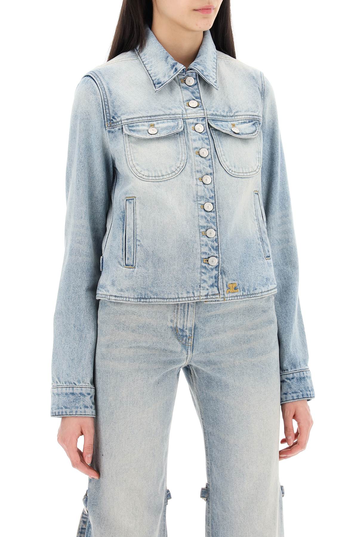 Denim Trucker Jacket For  - Light Blue