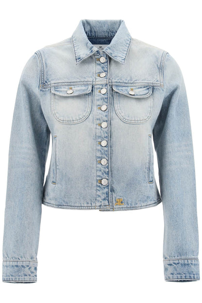 Denim Trucker Jacket For  - Light Blue