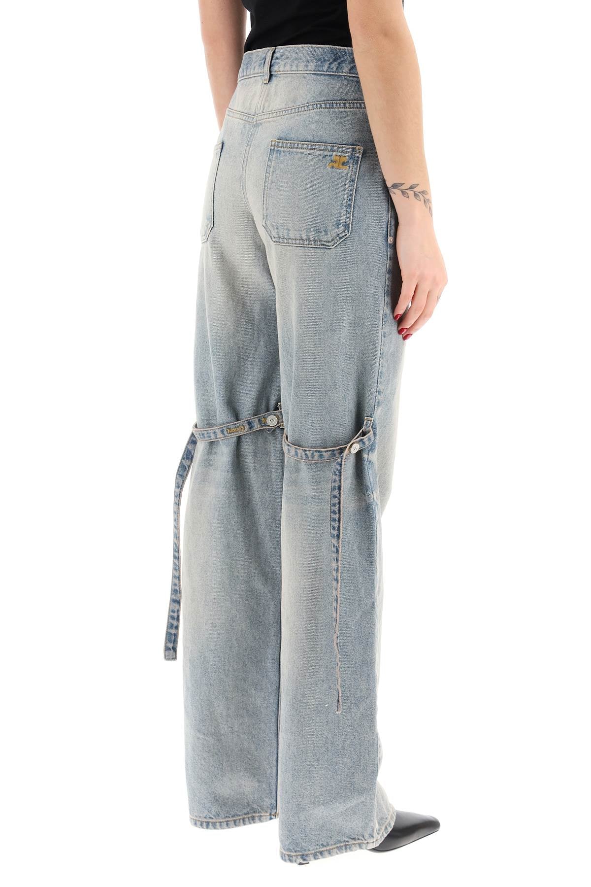 "denim Sailor-style Baggy  - Blue