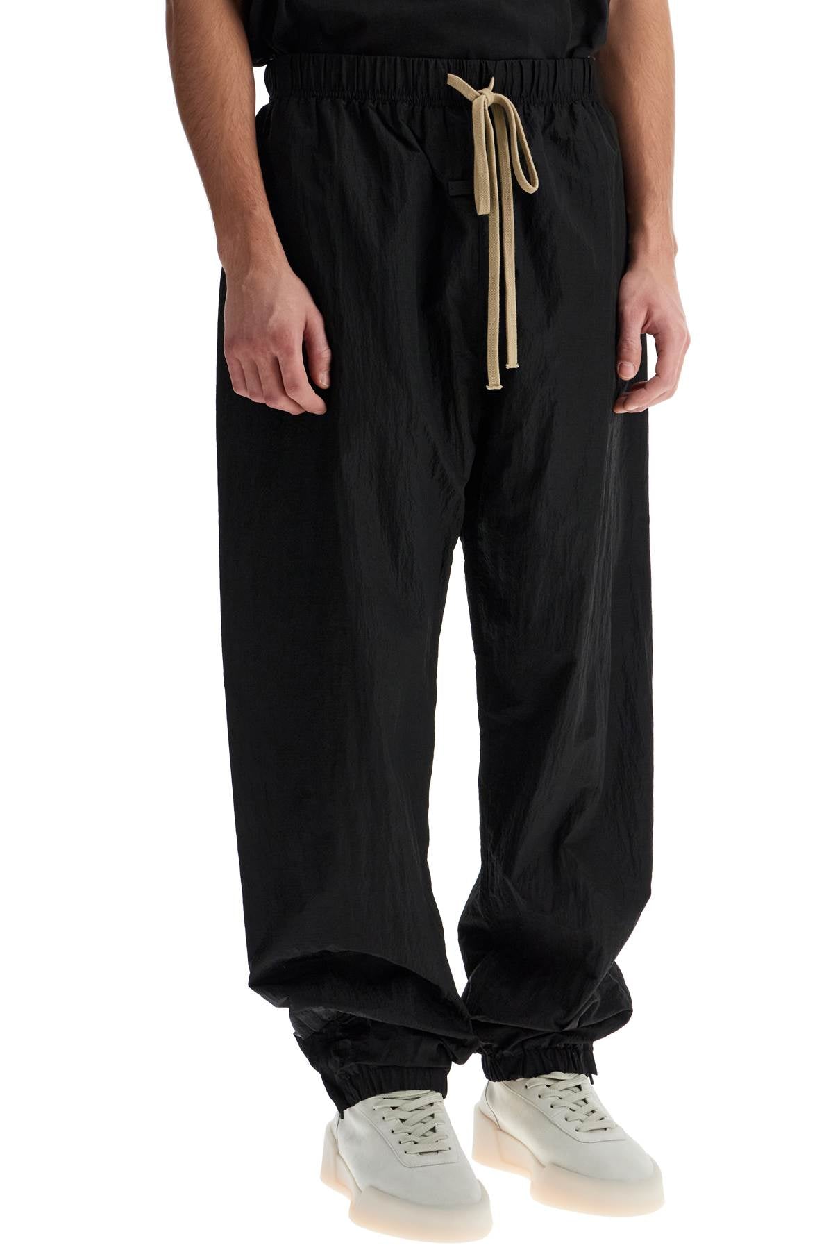 Nylon Ripstop Track Pants In  - Black