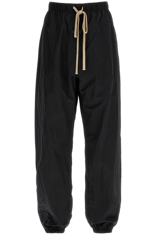 Nylon Ripstop Track Pants In  - Black