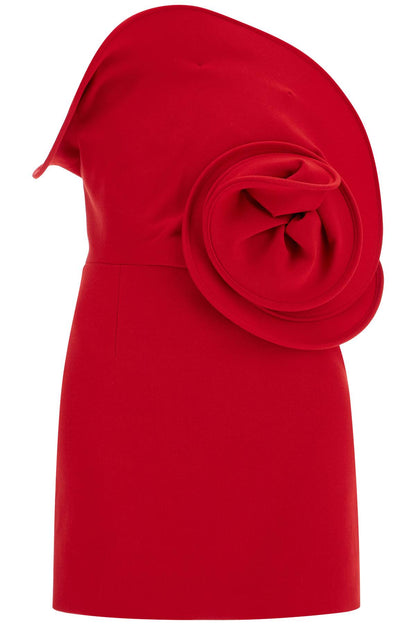 "mini Dress With Sculpted  - Red