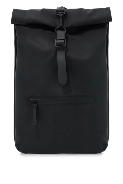 Water-repellent Rolltop Rucksack  - Black