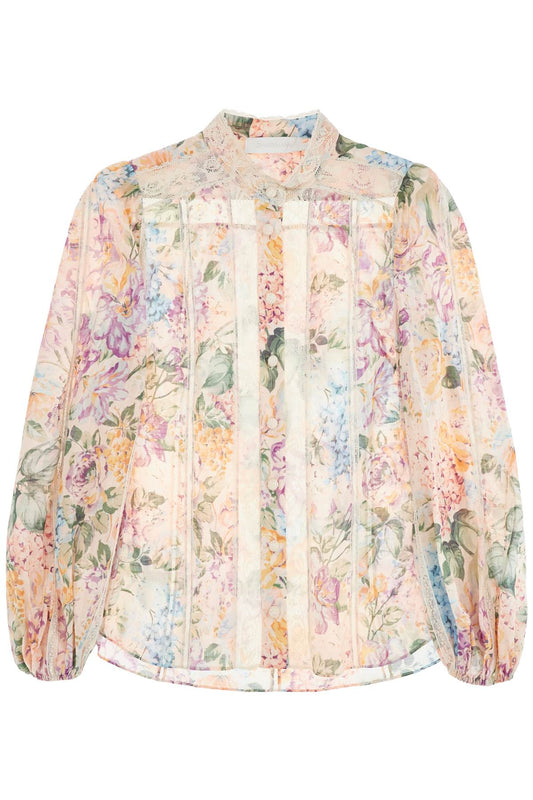 Halliday Lace-trimmed Shirt  - Multicolor