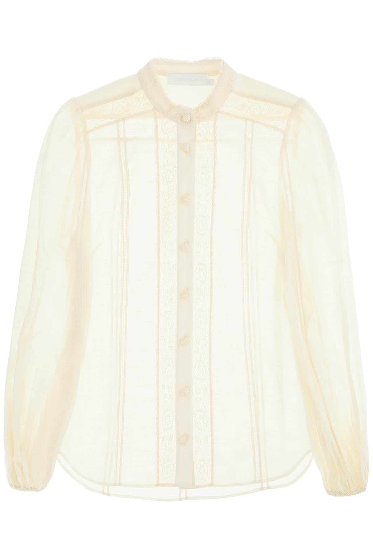 Halliday Lace-trimmed Shirt  - White