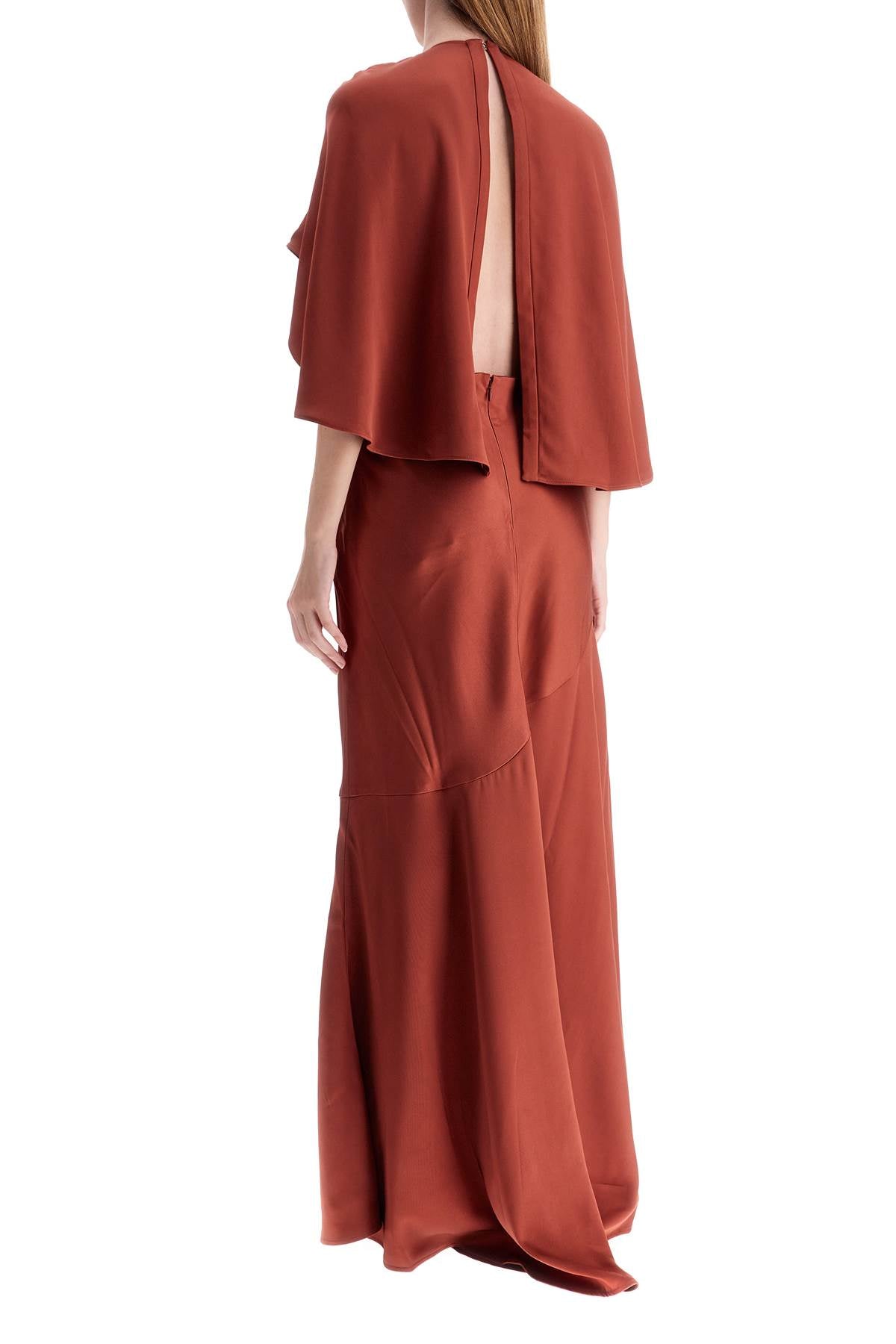 Maxi Dress Eden With Cape Sleeves  - Red