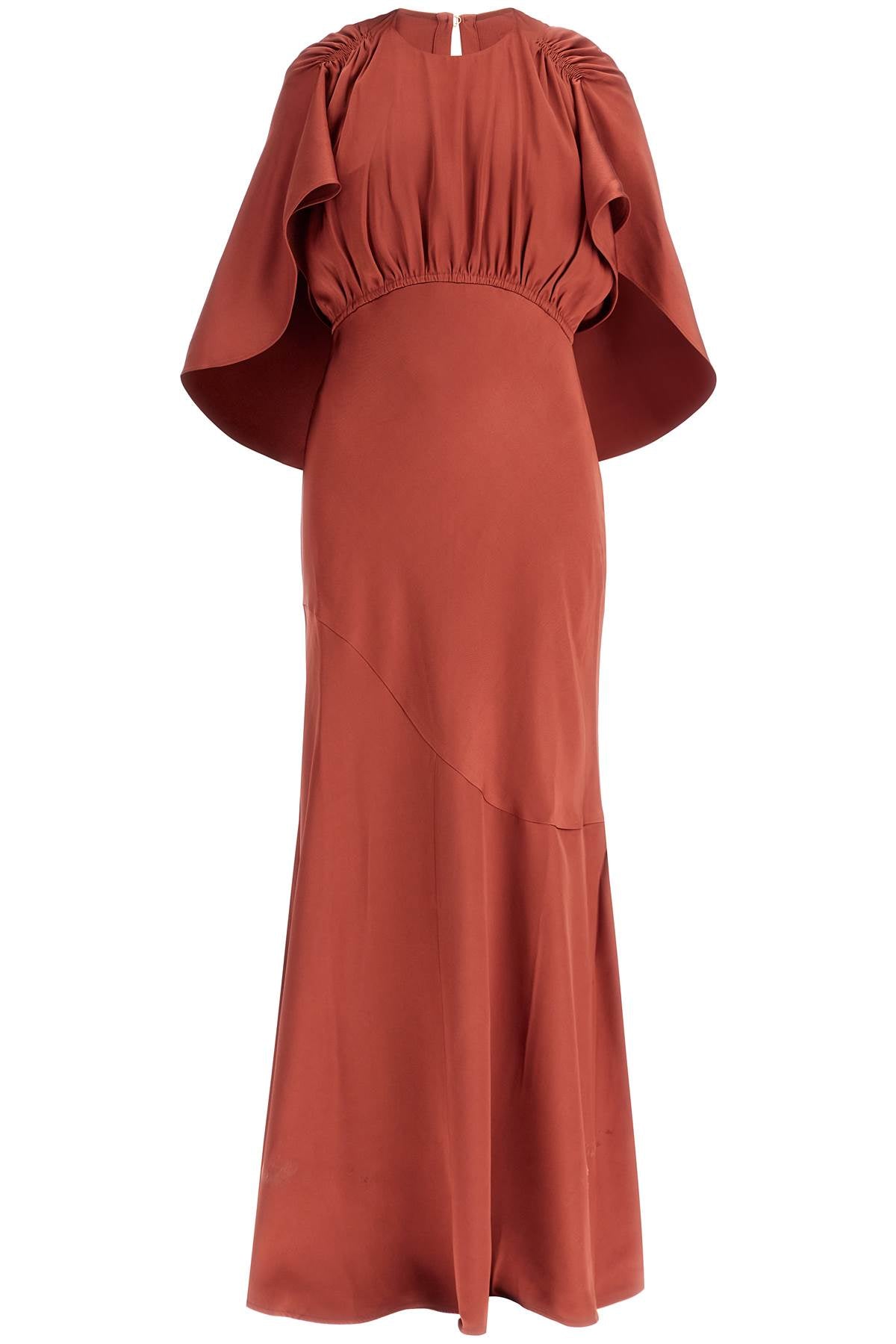 Maxi Dress Eden With Cape Sleeves  - Red