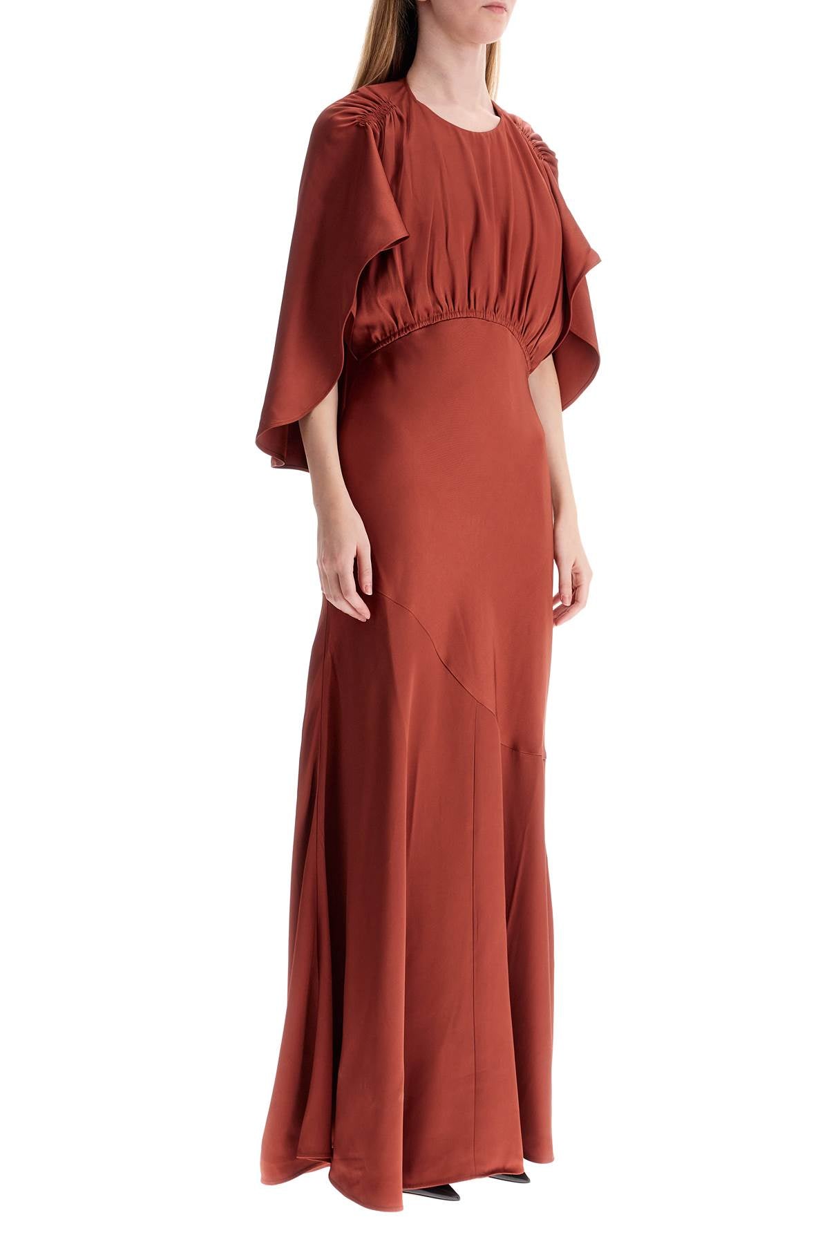 Maxi Dress Eden With Cape Sleeves  - Red