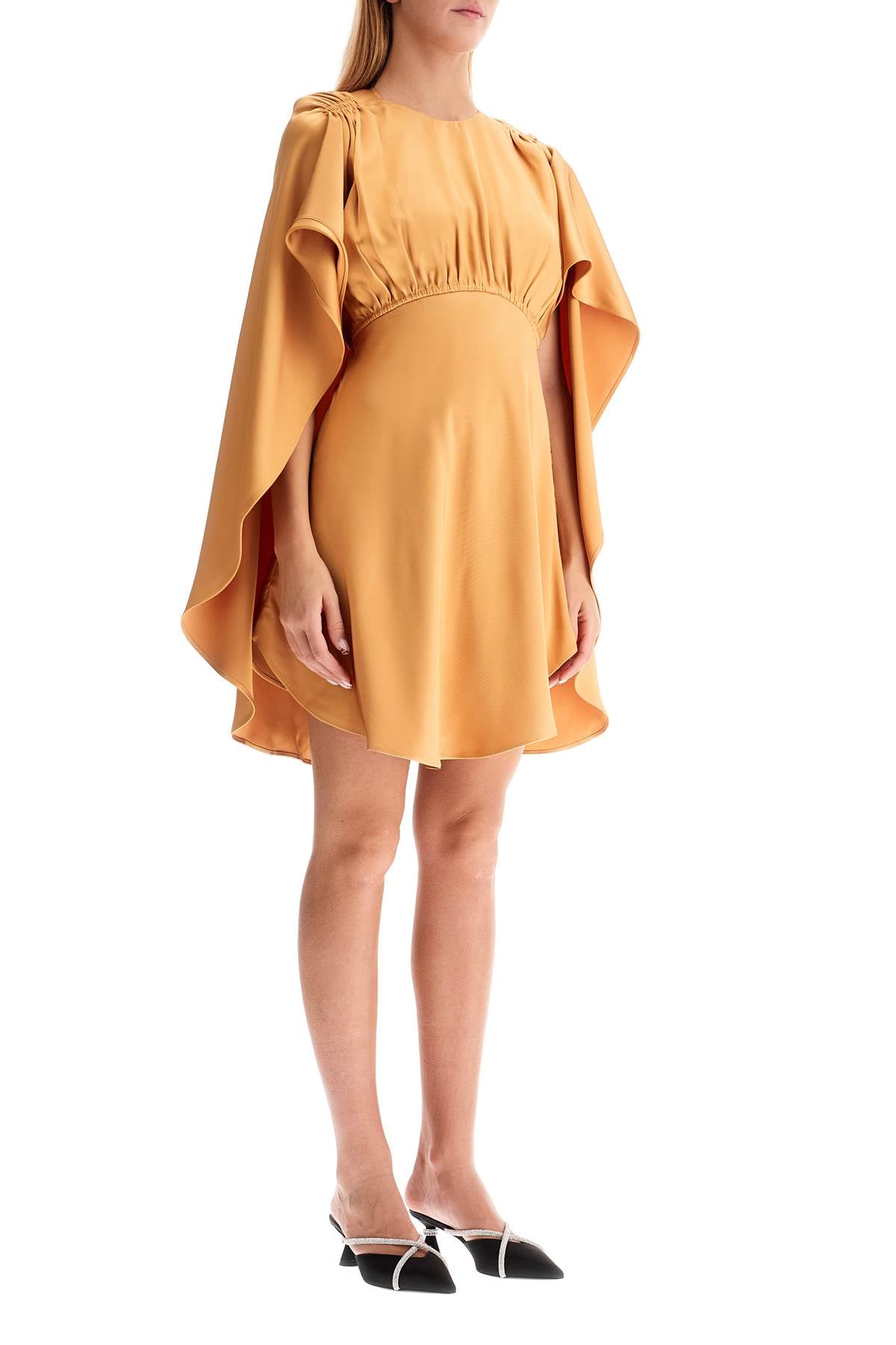 'eden' Mini Cape Dress  - Yellow