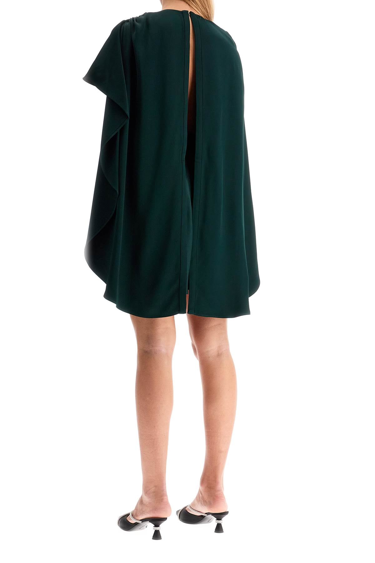 'eden' Mini Cape Dress  - Green