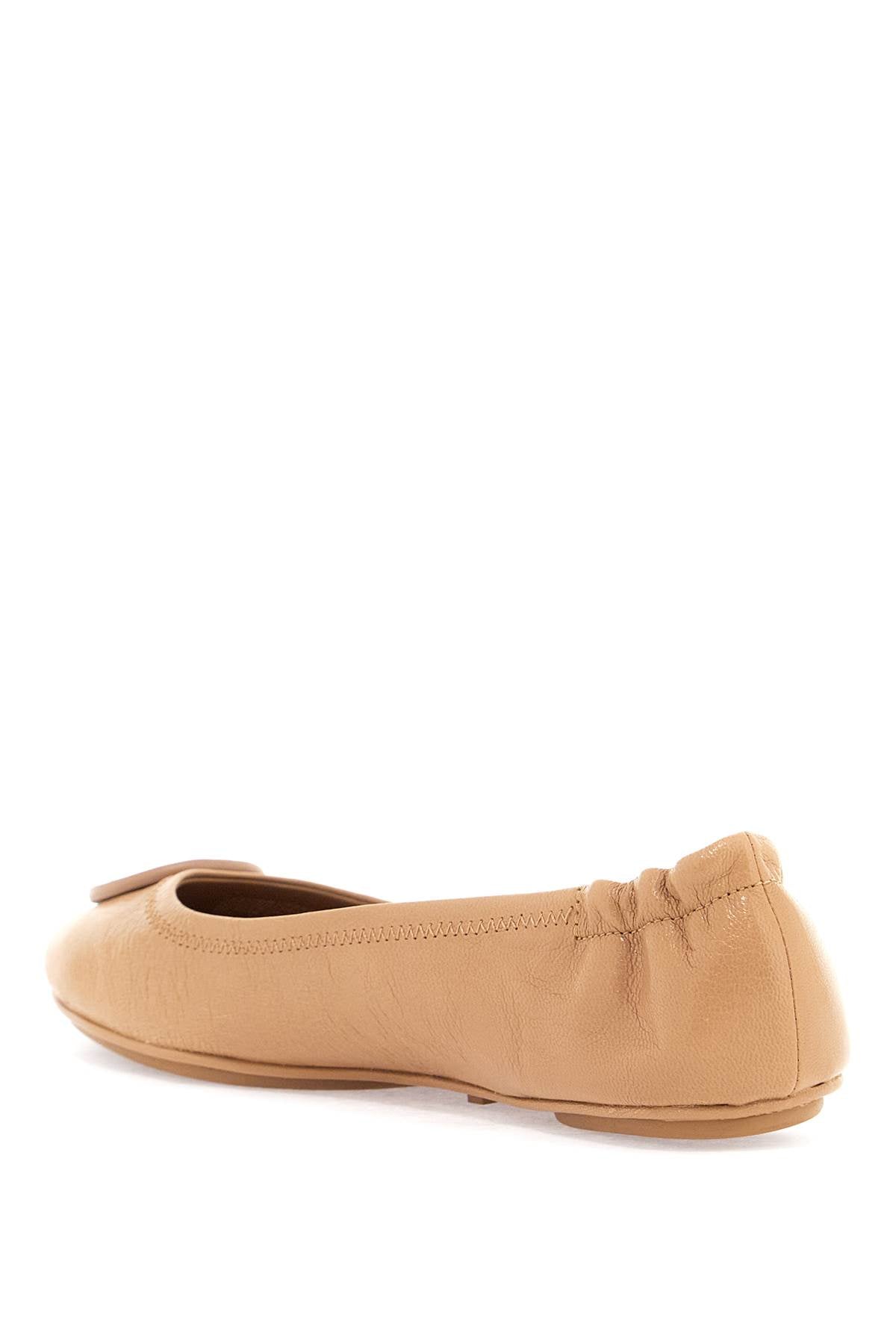 Suede Minnie Travel Ballet Flats  - Beige