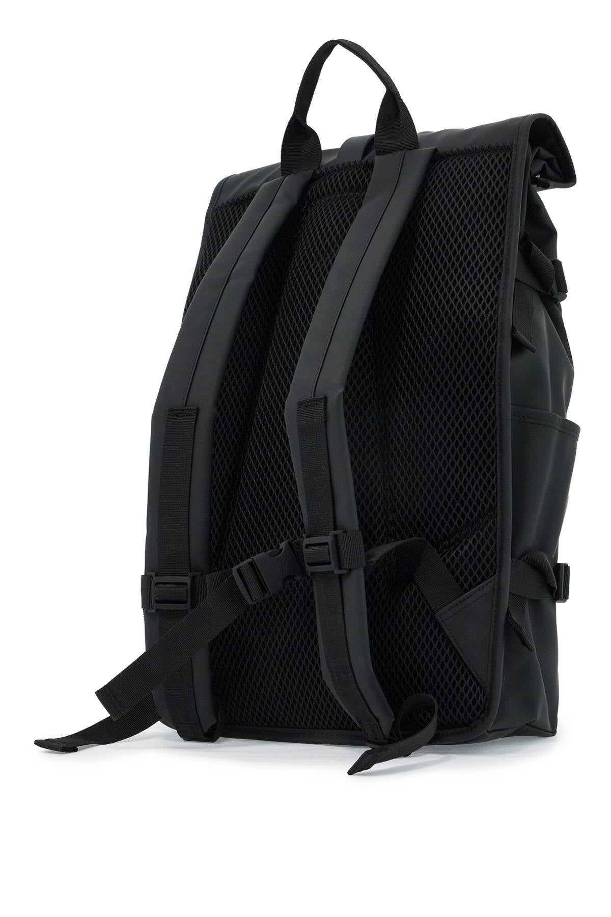 Water-repellent Rolltop Rucksack  - Black