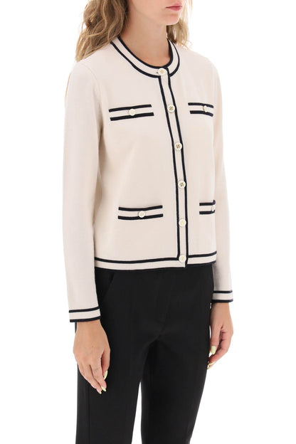 Kendra Merino Wool Cardigan  - White