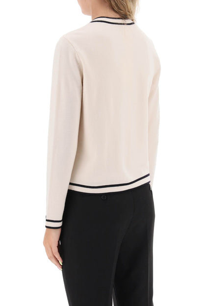 Kendra Merino Wool Cardigan  - White